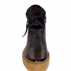 Compensées & Plateformes|Bottines<follia dolce Bottines Ivoire 411 Cuir Foncé Marron