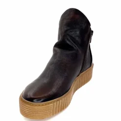 Compensées & Plateformes|Bottines<follia dolce Bottines Ivoire 411 Cuir Foncé Marron