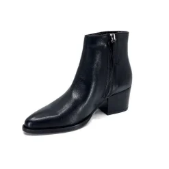 Elégant|Basic<Ivoire0104a Bottines Ivoire 46105 Cuir Noir