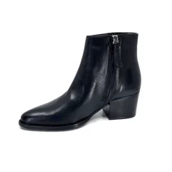 Elégant|Basic<Ivoire0104a Bottines Ivoire 46105 Cuir Noir