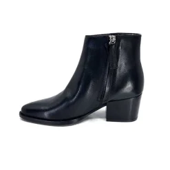 Elégant|Basic<Ivoire0104a Bottines Ivoire 46105 Cuir Noir