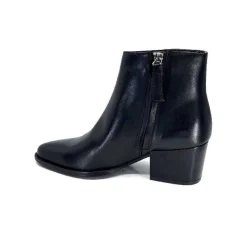 Elégant|Basic<Ivoire0104a Bottines Ivoire 46105 Cuir Noir