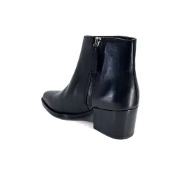 Elégant|Basic<Ivoire0104a Bottines Ivoire 46105 Cuir Noir