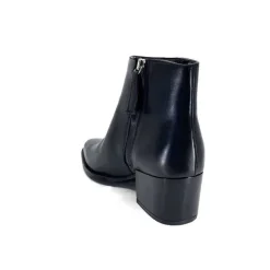 Elégant|Basic<Ivoire0104a Bottines Ivoire 46105 Cuir Noir