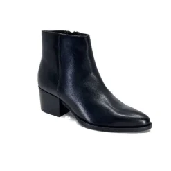 Elégant|Basic<Ivoire0104a Bottines Ivoire 46105 Cuir Noir
