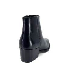 Elégant|Basic<Ivoire0104a Bottines Ivoire 46105 Cuir Noir