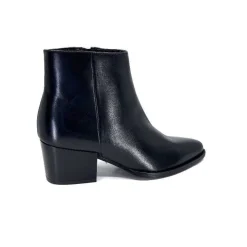 Elégant|Basic<Ivoire0104a Bottines Ivoire 46105 Cuir Noir