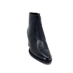 Elégant|Basic<Ivoire0104a Bottines Ivoire 46105 Cuir Noir
