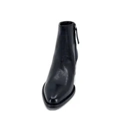 Elégant|Basic<Ivoire0104a Bottines Ivoire 46105 Cuir Noir