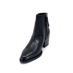 Elégant|Basic<Ivoire0104a Bottines Ivoire 46105 Cuir Noir