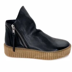 Compensées & Plateformes|Bottines<follia dolce Bottines Ivoire 411 Cuir Noir