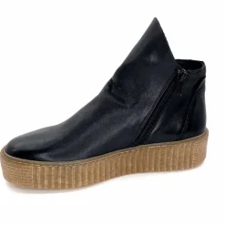 Compensées & Plateformes|Bottines<follia dolce Bottines Ivoire 411 Cuir Noir