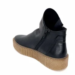 Compensées & Plateformes|Bottines<follia dolce Bottines Ivoire 411 Cuir Noir