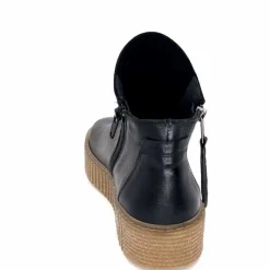 Compensées & Plateformes|Bottines<follia dolce Bottines Ivoire 411 Cuir Noir