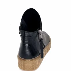 Compensées & Plateformes|Bottines<follia dolce Bottines Ivoire 411 Cuir Noir