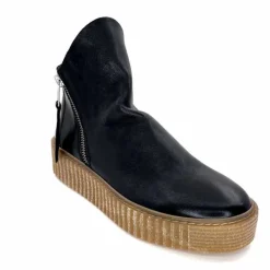 Compensées & Plateformes|Bottines<follia dolce Bottines Ivoire 411 Cuir Noir