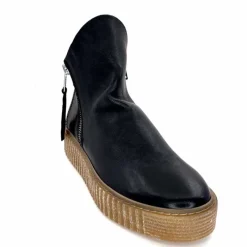 Compensées & Plateformes|Bottines<follia dolce Bottines Ivoire 411 Cuir Noir