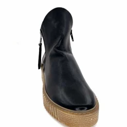 Compensées & Plateformes|Bottines<follia dolce Bottines Ivoire 411 Cuir Noir