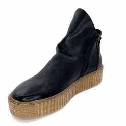 Compensées & Plateformes|Bottines<follia dolce Bottines Ivoire 411 Cuir Noir