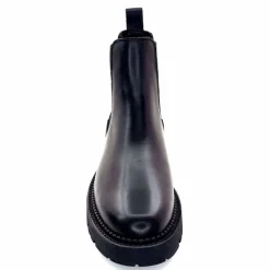 Bottines<Ivoire0235a Bottines Ivoire 124-25830 Cuir Noir