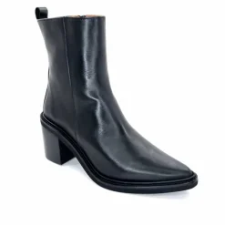 Basic|Bottines<belang Bottines Ivoire 303 Cuir Noir