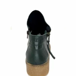 Compensées & Plateformes|Bottines<follia dolce Bottines Ivoire 411 Cuir Vert