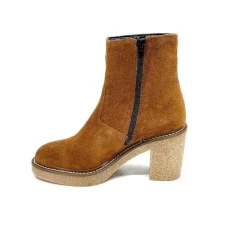 Bottines<Ivoire0104a Bottines Ivoire 52245 Daim Cognac