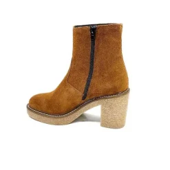 Bottines<Ivoire0104a Bottines Ivoire 52245 Daim Cognac