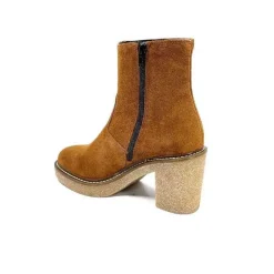 Bottines<Ivoire0104a Bottines Ivoire 52245 Daim Cognac