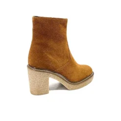 Bottines<Ivoire0104a Bottines Ivoire 52245 Daim Cognac