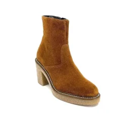Bottines<Ivoire0104a Bottines Ivoire 52245 Daim Cognac