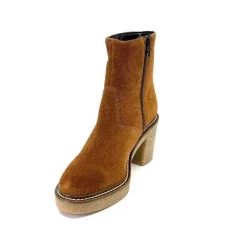 Bottines<Ivoire0104a Bottines Ivoire 52245 Daim Cognac