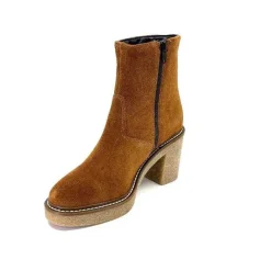 Bottines<Ivoire0104a Bottines Ivoire 52245 Daim Cognac