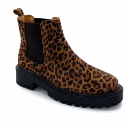 Animalier|Bottines<Ivoire0209b Bottines Ivoire 13295 Daim Léo Léopard