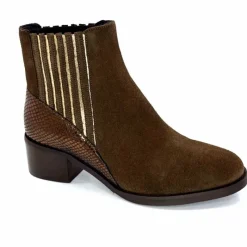Elégant|Bottines<We Do Bottines Ivoire 99885 Daim Marron