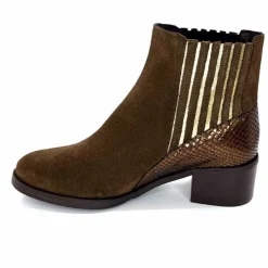 Elégant|Bottines<We Do Bottines Ivoire 99885 Daim Marron