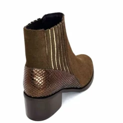 Elégant|Bottines<We Do Bottines Ivoire 99885 Daim Marron