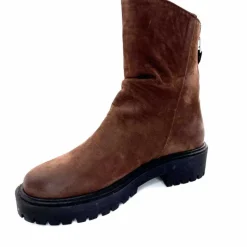 Bottines<Ivoire0209b Bottines Ivoire 13296 Daim Marron