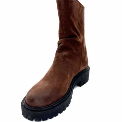 Bottines<Ivoire0209b Bottines Ivoire 13296 Daim Marron