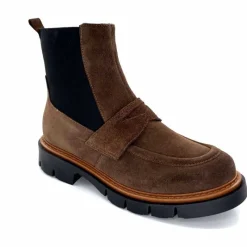 Masculin|Bottines<Ivoire0351a Bottines Ivoire 2546057 Daim Marron
