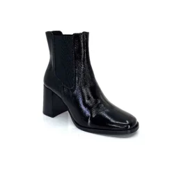 Elégant|Bottines<We Do Bottines Ivoire 99647a Cuir Vernis Noir