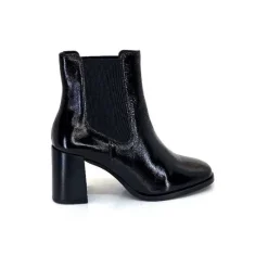 Elégant|Bottines<We Do Bottines Ivoire 99647a Cuir Vernis Noir