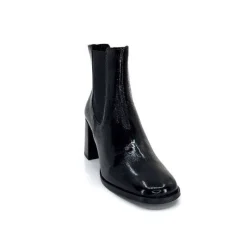 Elégant|Bottines<We Do Bottines Ivoire 99647a Cuir Vernis Noir