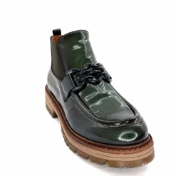 Masculin<Ivoire0036a Bottines Ivoire Cv5059 Vernis Olive Vert