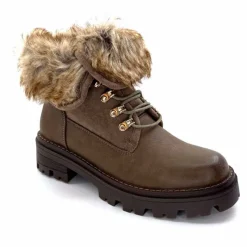 Montagne|Fourrure<svetonio - h.l calzature srl Bottines Ivoire Qbm229108-28 Cuir &amp; Daim Taupe