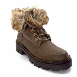 Montagne|Fourrure<svetonio - h.l calzature srl Bottines Ivoire Qbm229108-28 Cuir &amp; Daim Taupe