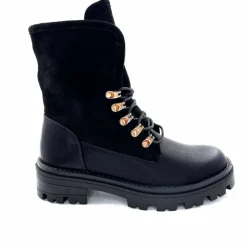 Montagne|Fourrure<svetonio - h.l calzature srl Bottines Ivoire Qbm229108-28 Cuir &amp; Daim Noir