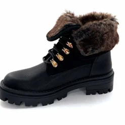 Montagne|Fourrure<svetonio - h.l calzature srl Bottines Ivoire Qbm229108-28 Cuir &amp; Daim Noir