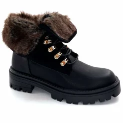 Montagne|Fourrure<svetonio - h.l calzature srl Bottines Ivoire Qbm229108-28 Cuir &amp; Daim Noir