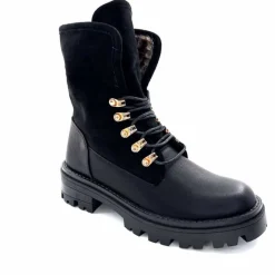 Montagne|Fourrure<svetonio - h.l calzature srl Bottines Ivoire Qbm229108-28 Cuir &amp; Daim Noir